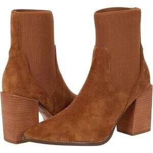 Steve Madden Women's Reeve Ankle Boot Size 7.5 M Cognac Suede